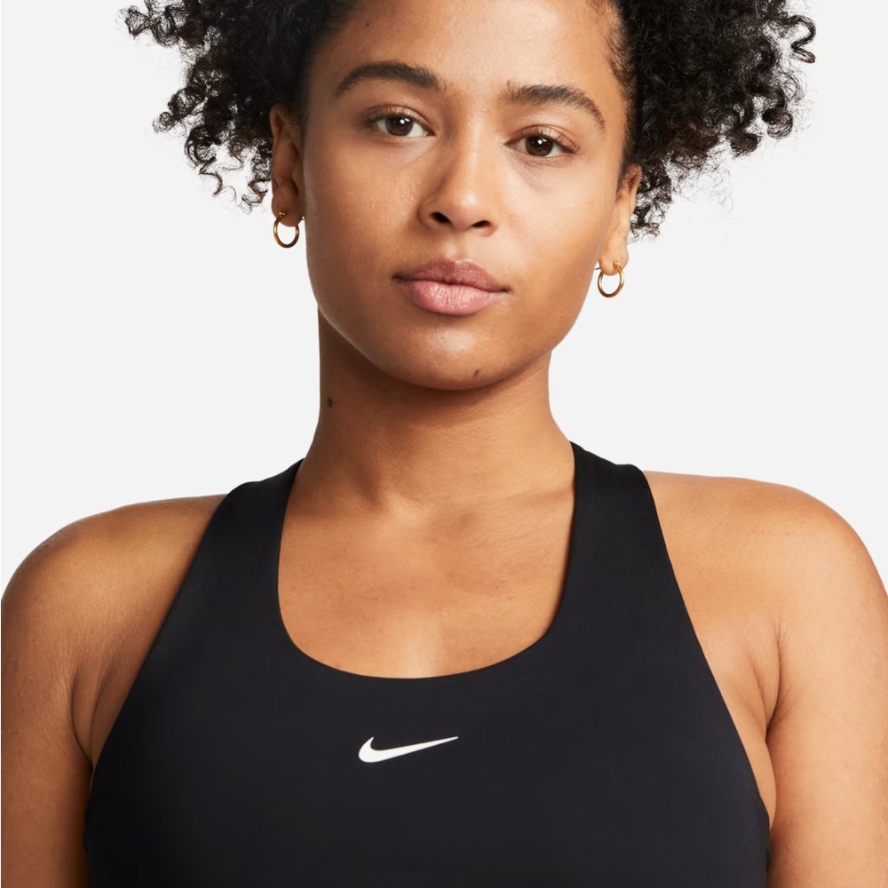 Nike Black Racerback Tank with White Swoosh - Picture 4 of 6